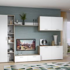 ИСНЯТО Токио 03.232 Полка навесная, цвет дуб крафт серый/белый премиум, ШхГхВ 120х22,7х16 см. | фото 4