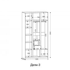 ДЕЛИ 3 Шкаф 3-х створчатый | фото 2