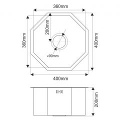 Мойка D400BR Octavia MELANA Profline 1,2/200 БРОНЗА врезная фигурная D400BR | фото 3