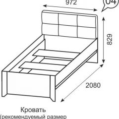 Кровать одинарная 900 Твист 04 | фото 2