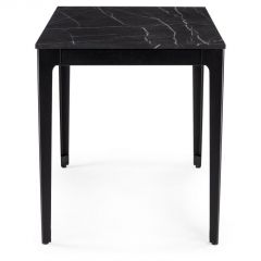 Стол деревянный Деревянный стол Айленд 110(155)х68х76 камень пьетра гриджиа черный / черный | фото 4