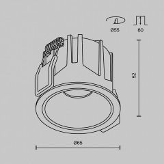 Встраиваемый светильник Maytoni Alfa LED DL043-01-10W4K-RD-B-1 | фото 11