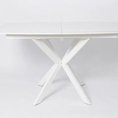 Стол TWIST раздвижной со стеклом 1300 (+400) Белый/Белый | фото 2
