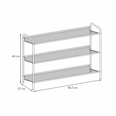 ПДО Ж33 ГР Подставка для обуви 3-х полочная "Женева 33" Графит | фото 2